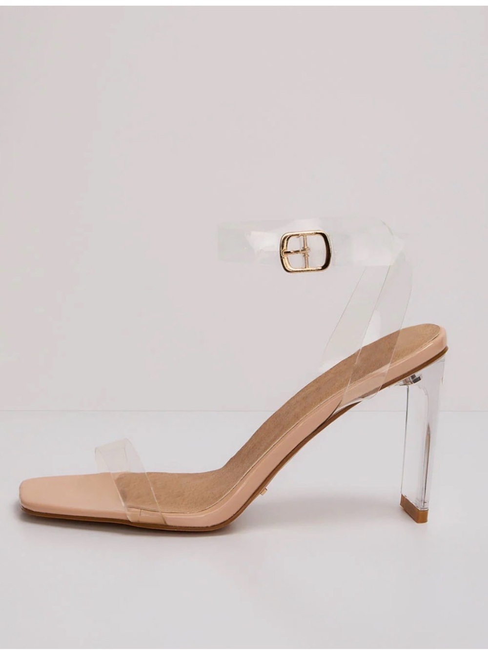 New Billini Odina Ankle Strap Sandal in Nude Patent 8